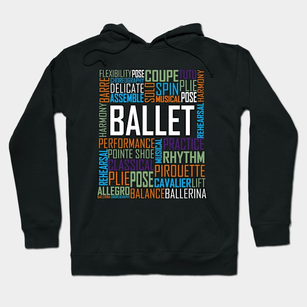 Ballet Lovers Design Hoodie by LetsBeginDesigns